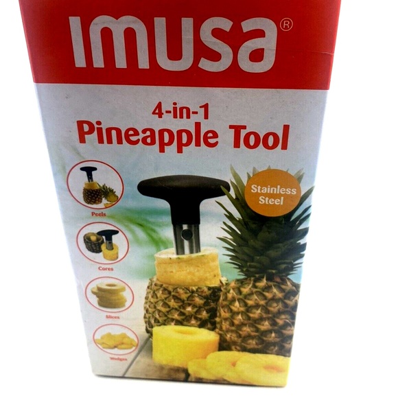 Pineapple Tool Stainless Steel Peels Cores Slices Wedges Cuts Kitchen Fruit - Picture 1 of 5